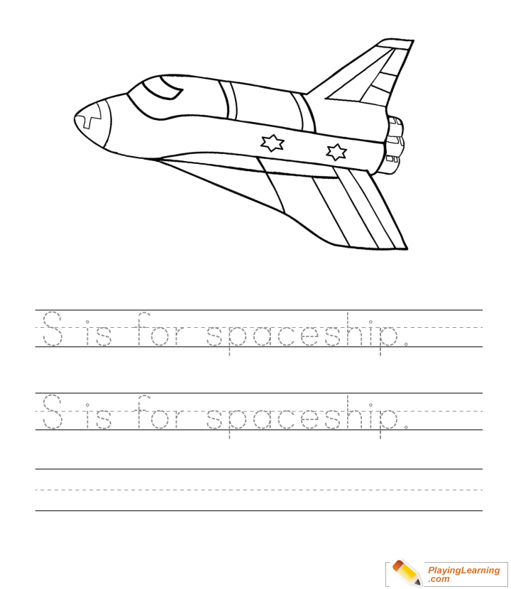 Space Writing Worksheet  for kids