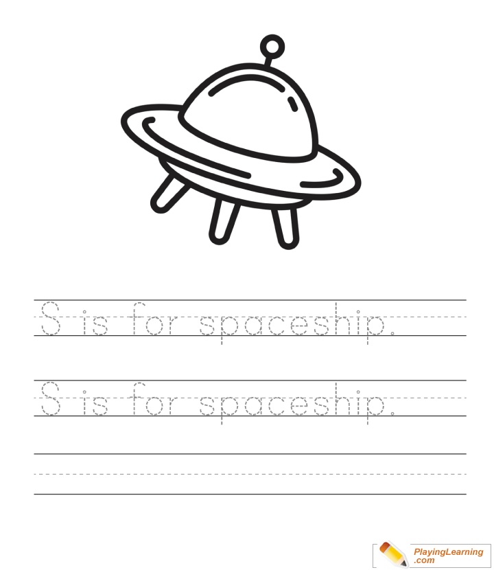 Space Writing Worksheet  for kids