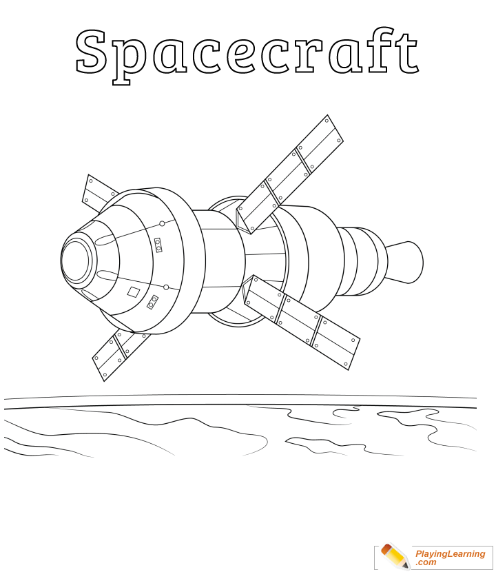 Spacecraft Coloring Page  for kids