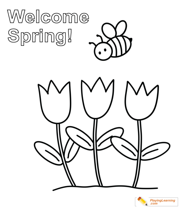 spring coloring page 08  free spring coloring page