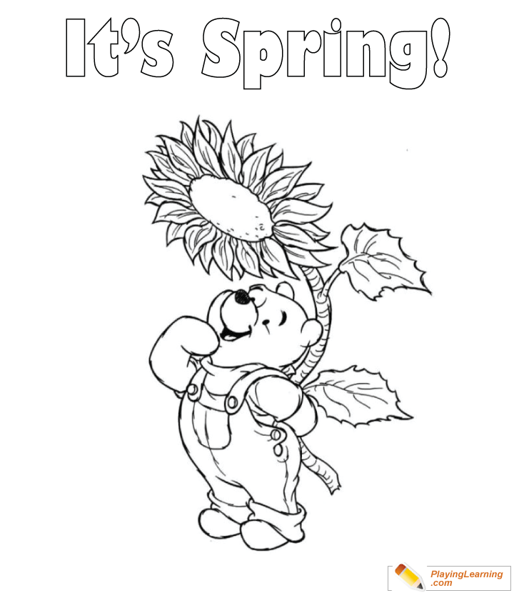 Spring Coloring Page  for kids