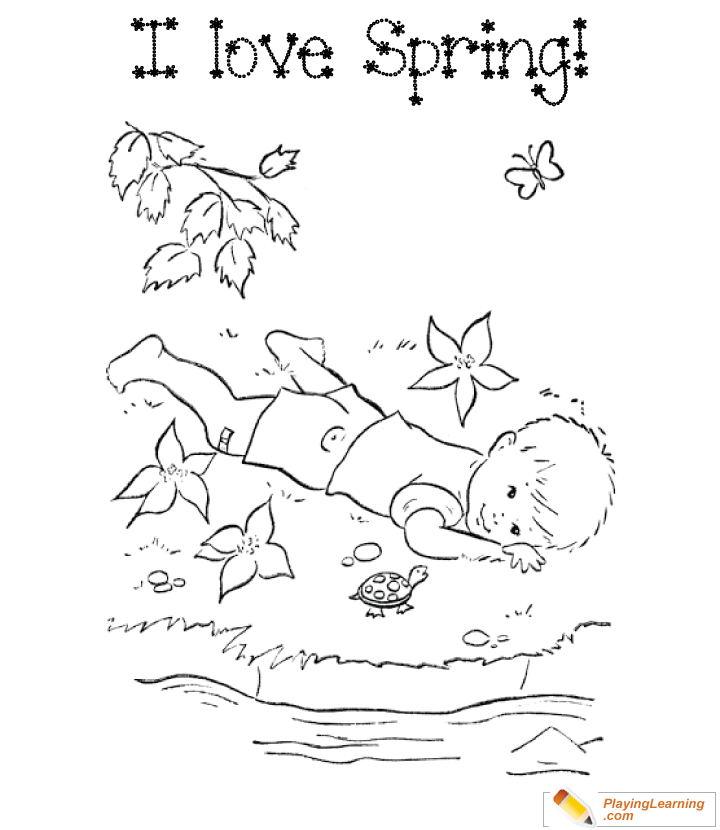 Spring Coloring Page  for kids