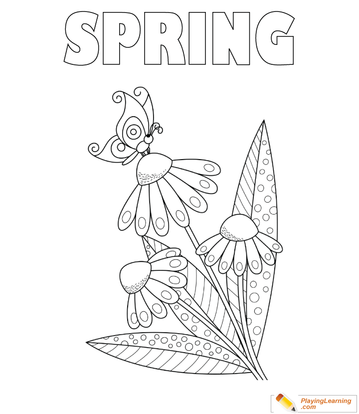 Spring Coloring Page  for kids