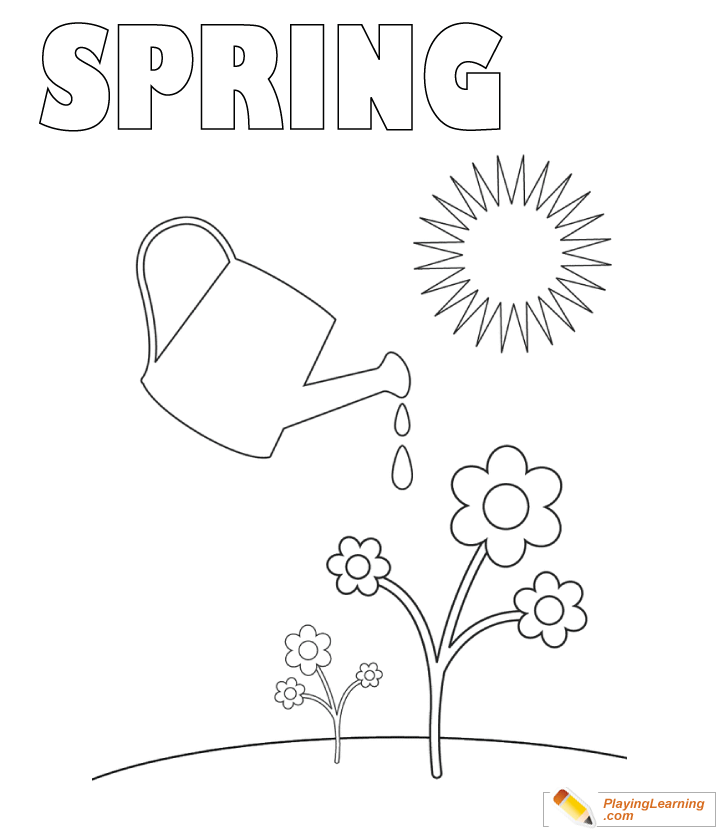 Spring Coloring Page  for kids