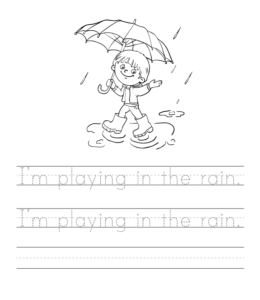 Spring is Here writing worksheet  for kids