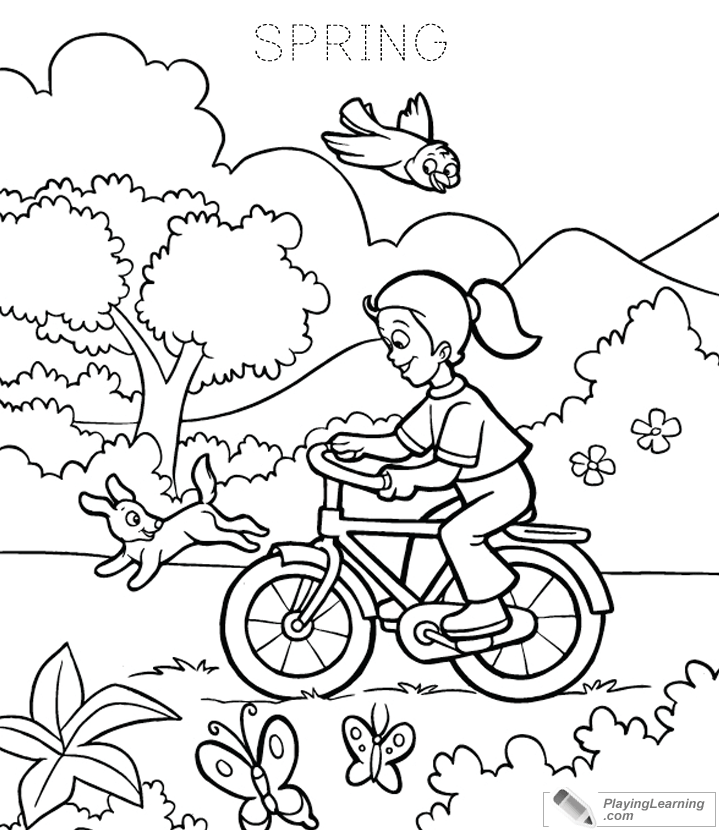 Spring Coloring Page  for kids