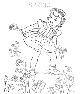 Spring Coloring Page 6 for kids