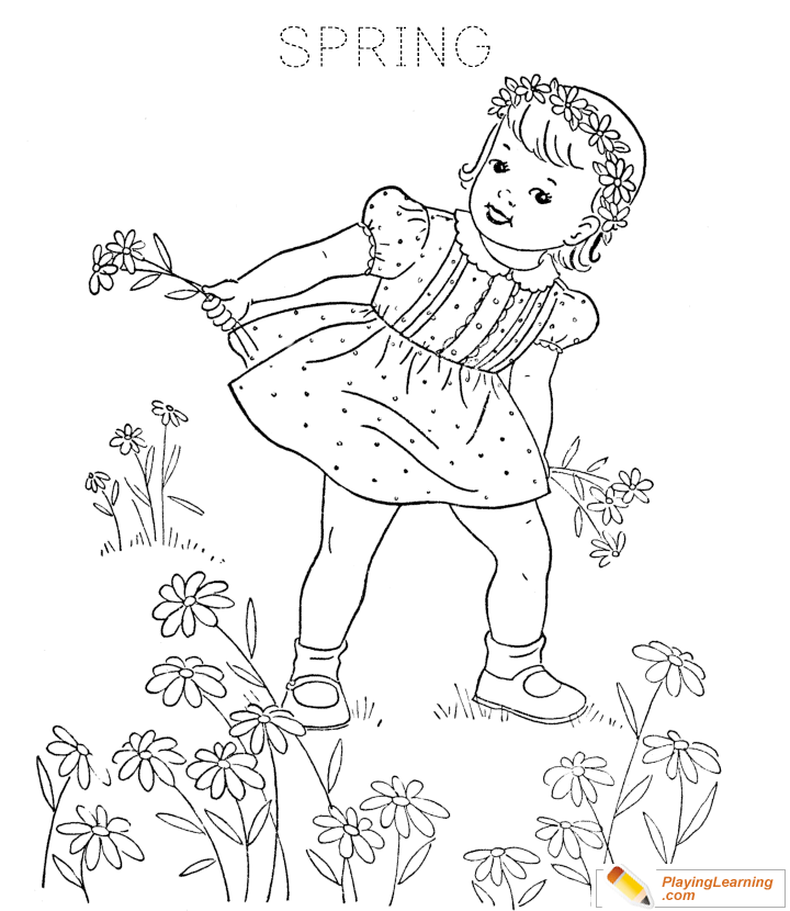 Spring Coloring Page  for kids