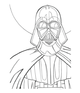 Star Wars Dark Vader coloring page for kids