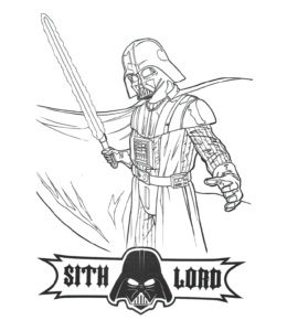 Star Wars Sith Lords coloring page for kids