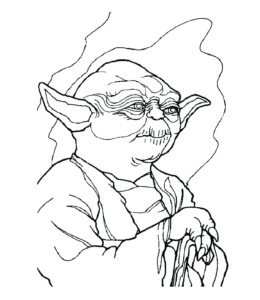 Star Wars Yoda coloring page for kids