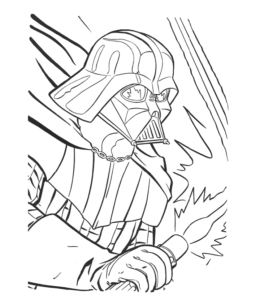 Star Wars Dark Vader coloring printable for kids