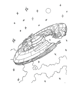 Star Wars Federation Battleship coloring page for kids
