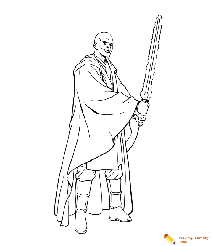 Qui Gon Jinn Star Wars Coloring Pages Darth Maul - Coloring and Drawing
