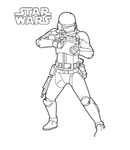 Star Wars Stormtrooper coloring image for kids