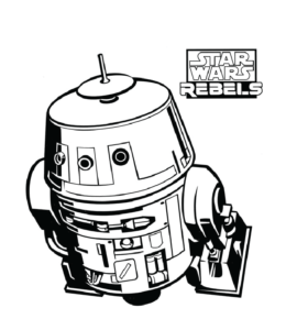 Star Wars R2-D2 coloring page for kids