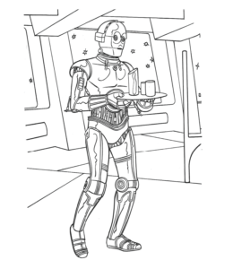 Star Wars C-3PO coloring page for kids