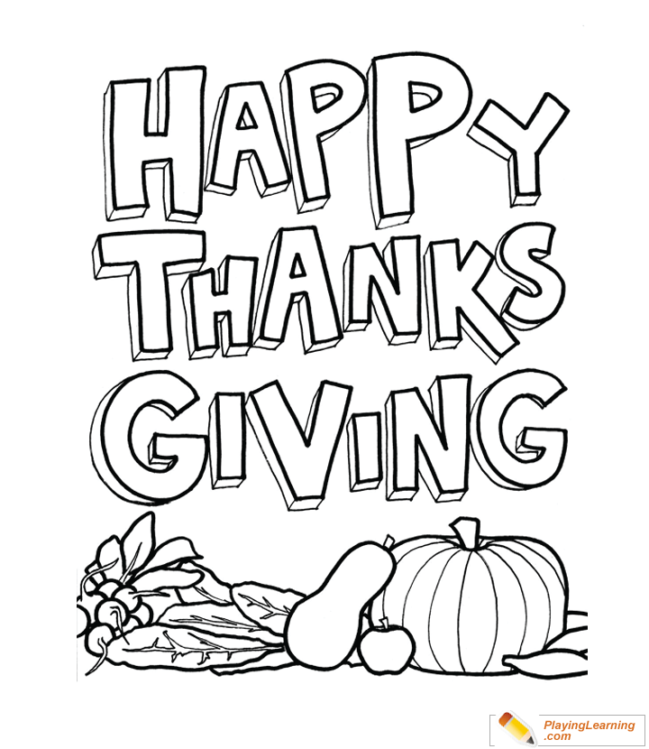 Thanksgiving Coloring Page 07 | Free Thanksgiving Coloring Page