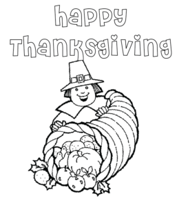 Thanksgiving coloring printable sheet for kids