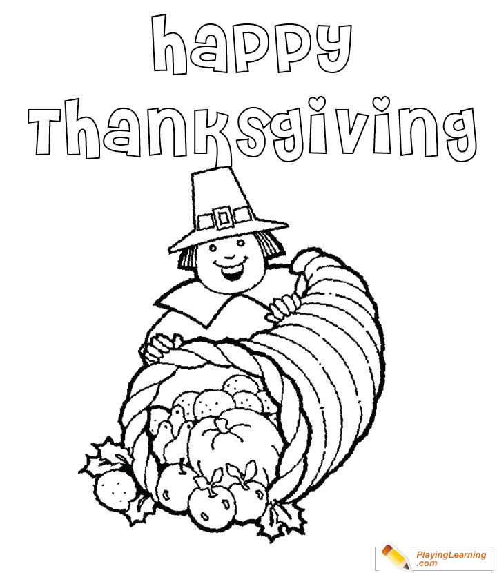 Thanksgiving Coloring Page  for kids