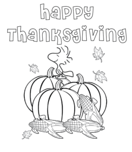 Thanksgiving pumpkin coloring page for kids