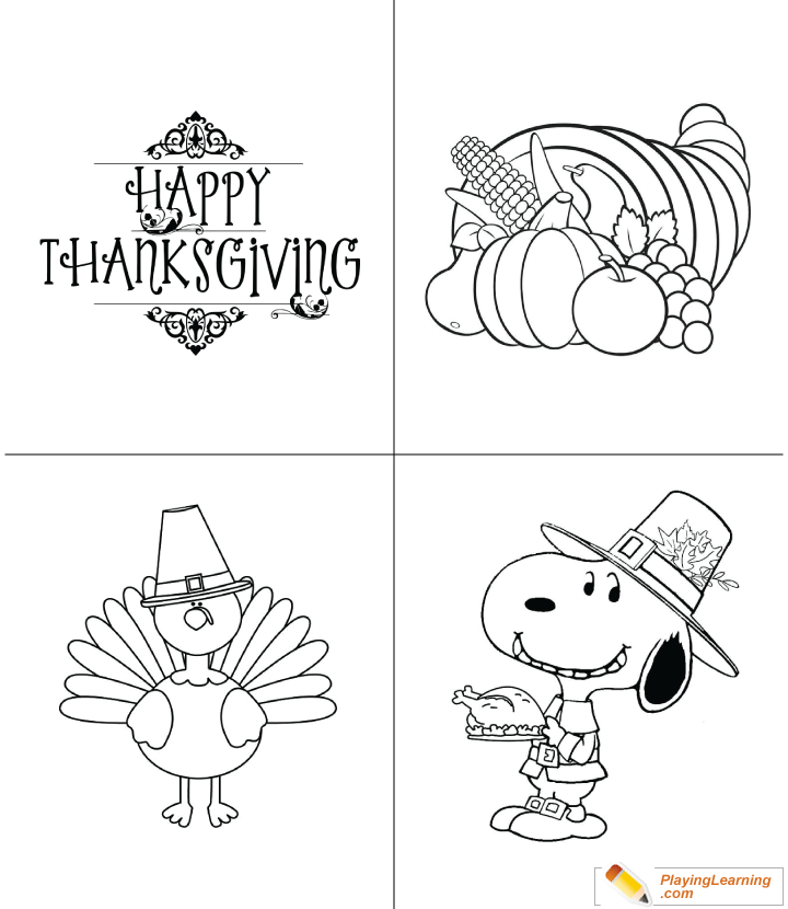 Thanksgiving Coloring Page  for kids