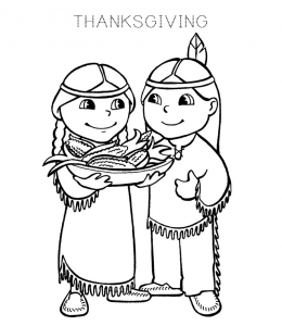 Thanksgiving Pilgrim Coloring Page 4 for kids