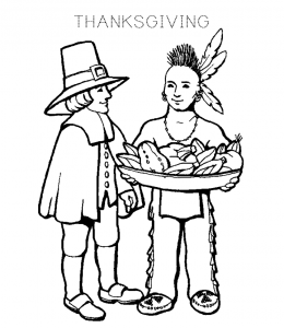 Thanksgiving Pilgrim Coloring Page 8 for kids