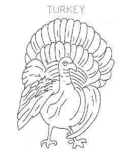 Thanksgiving Turkey Coloring Page 4 for kids