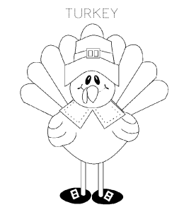 Thanksgiving Turkey Coloring Page 5 for kids