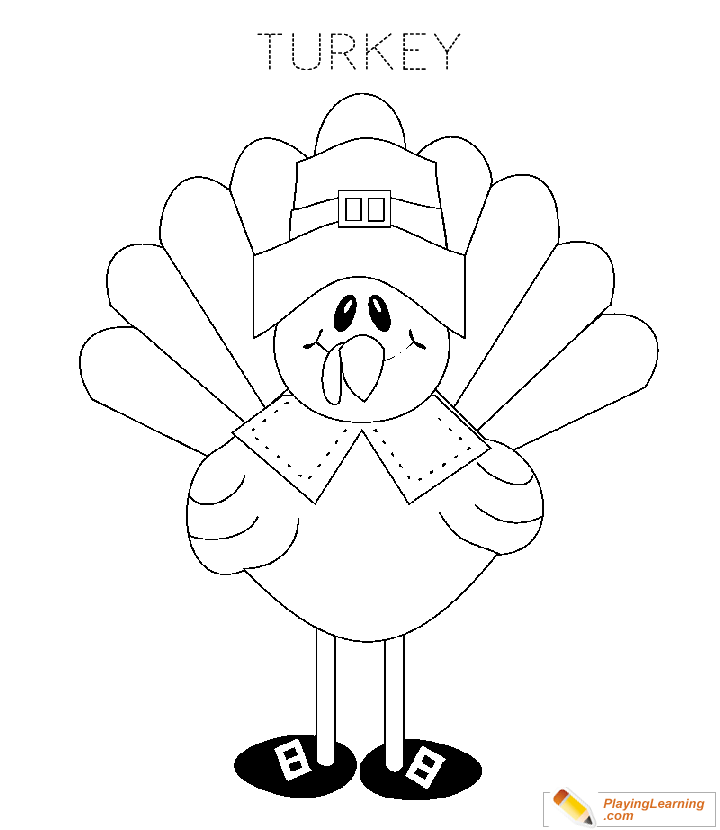 Thanksgiving Turkey Coloring Page  for kids