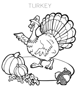 Thanksgiving Turkey Coloring Page 7 for kids