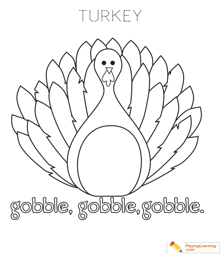 Thanksgiving Turkey Coloring Page  for kids