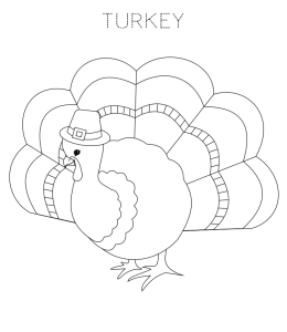 Thanksgiving Turkey Coloring Page 9 for kids