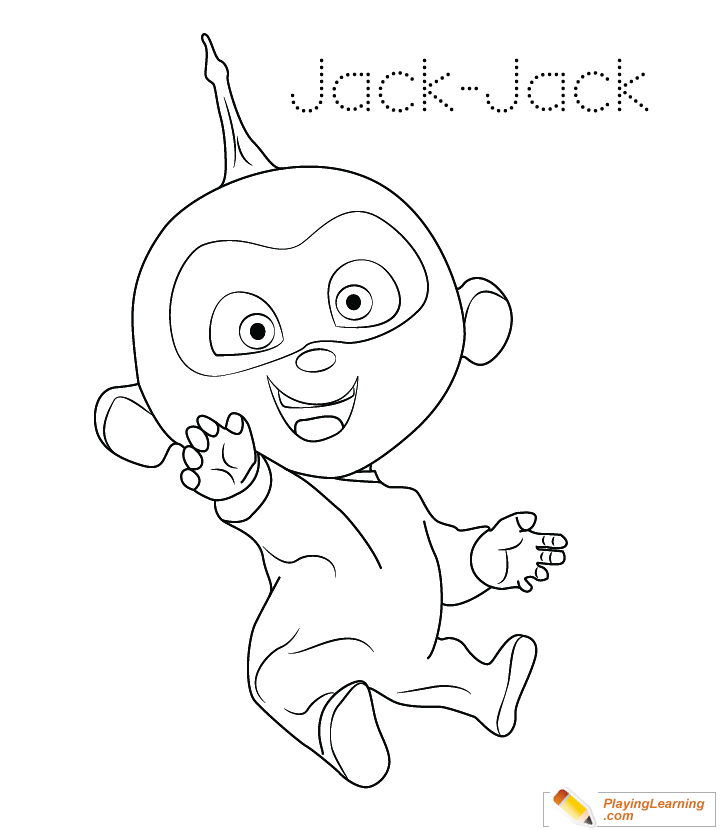 The Incredibles Jack Jack Coloring Page 03 Free The