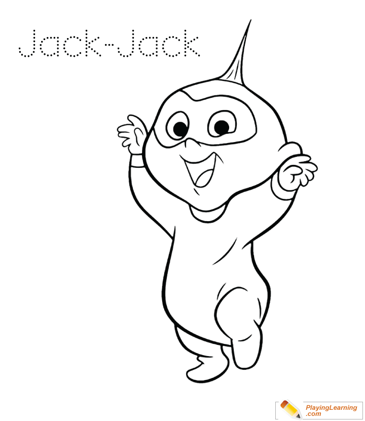 The Incredibles Jack Jack Coloring Page 04 Free The