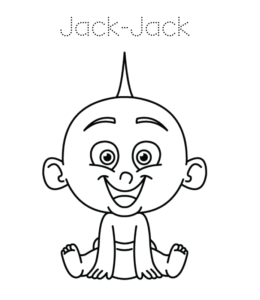 The Incredibles Jack-Jack Coloring Page 05 for kids