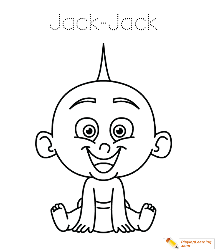 The Incredibles Jack Jack Coloring Page 05 Free The