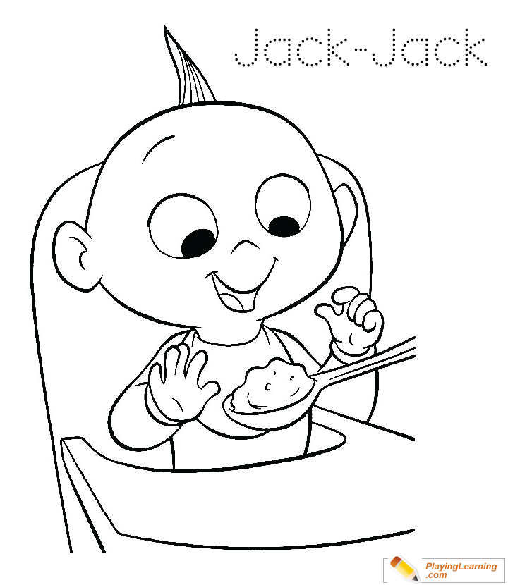 The Incredibles Jack Jack Coloring Page  for kids