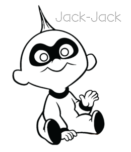 The Incredibles Jack-Jack Coloring Page 07 for kids
