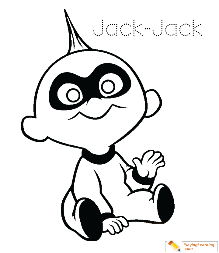 The Incredibles Jack Jack Coloring Page 07 Free The