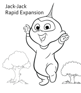 The Incredibles Jack-Jack Coloring Page 11 for kids