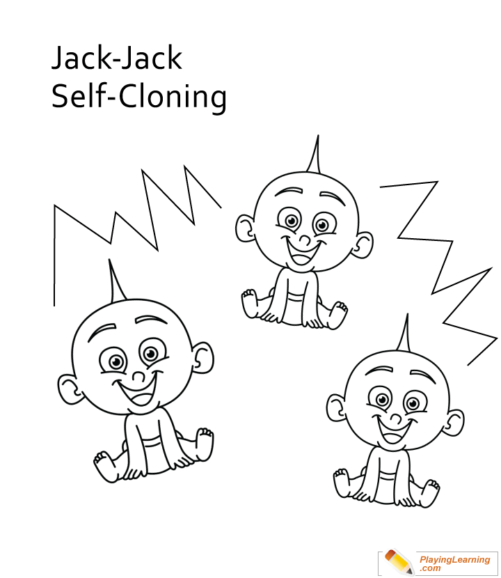 The Incredibles Jack Jack Coloring Page  for kids