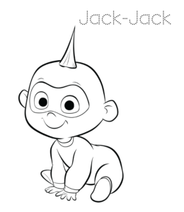 The Incredibles Jack-Jack Coloring Page 14 for kids