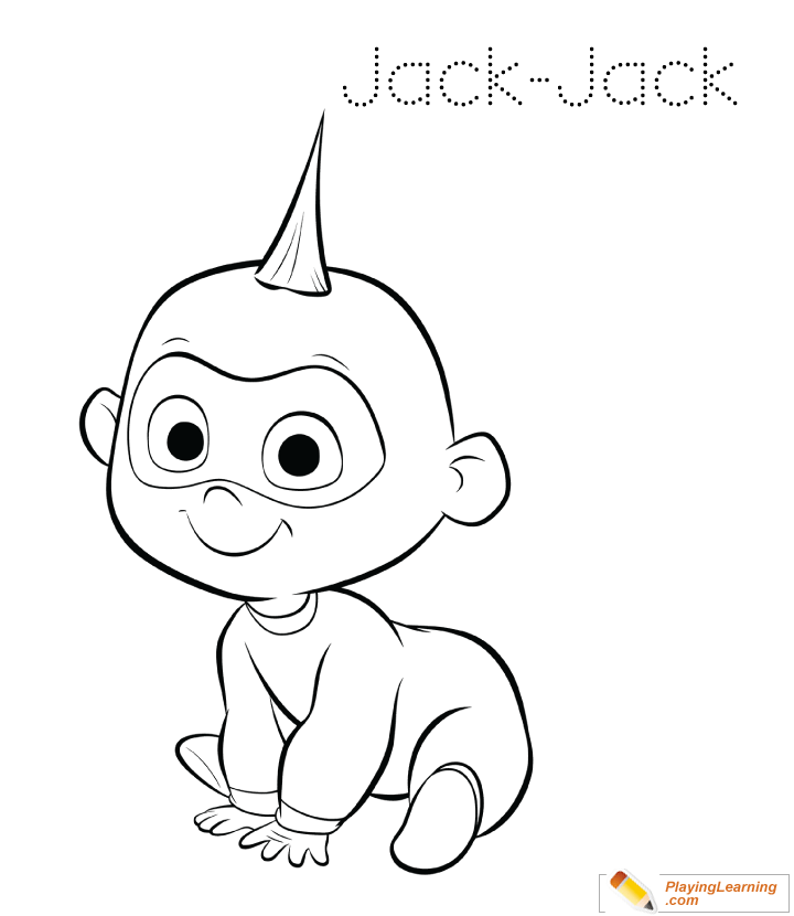 The Incredibles Jack Jack Coloring Page 14 | Free The Incredibles Jack