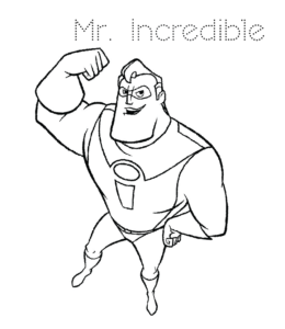 The Incredibles Movie Coloring Page for kids