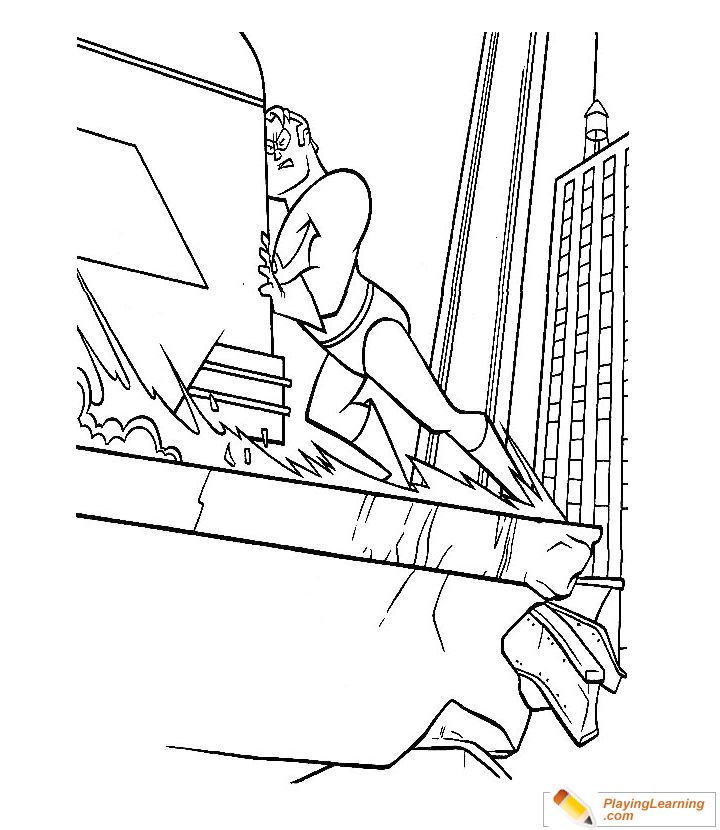 The Incredibles Movie Coloring Page  for kids