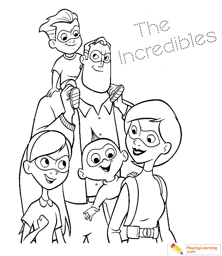 The Incredibles Movie Coloring Page 19 Free The Incredibles Movie Coloring Page