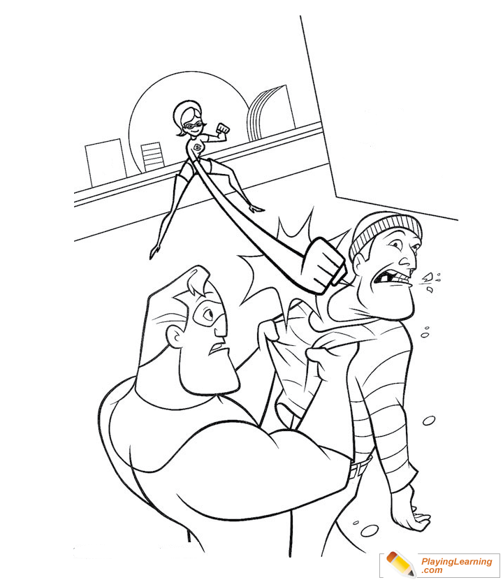 The Incredibles Movie Coloring Page 20 | Free The Incredibles Movie ...