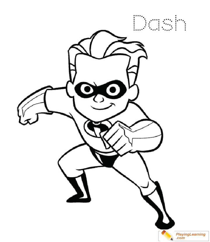 free printable dash coloring pages the incredibles